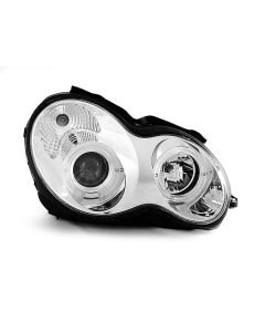 Фарове с ангелски очи хром за MERCEDES W203 C-KLASA 07.00-03.04