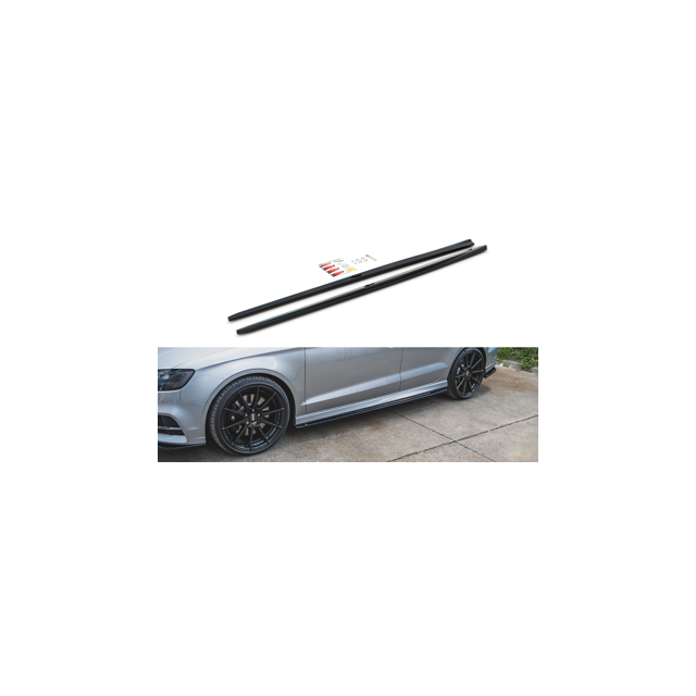 Добавки за прагове V.2 Audi S3 / A3 S-Line Sedan 8V Facelift - Maxton Design