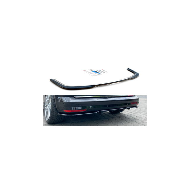 Централна Добавка за задна броня (с вертикални барове) Volkswagen Caddy Mk. 4 - Maxton Design