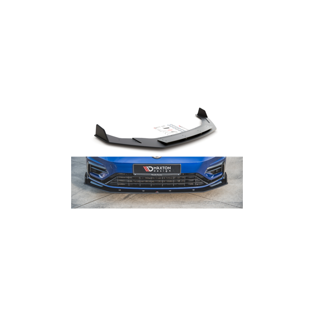 Добавка за предна броня/лип спойлер V.2 VW Golf 7 R / R-Line Facelift - Maxton Design