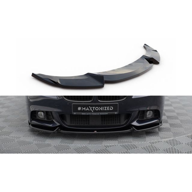 Добавка за предна броня/лип спойлер V.3 за BMW 5 F10/F11 M-Pack - Maxton Design