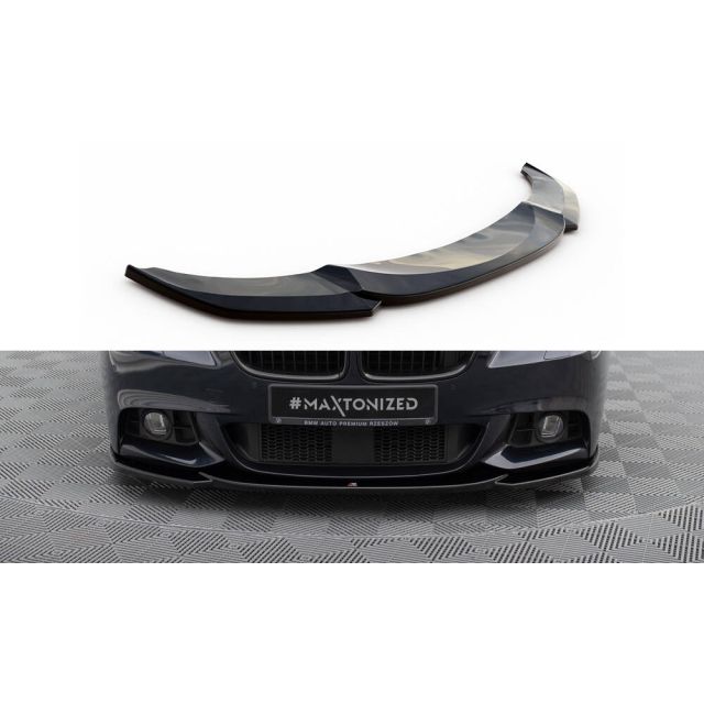 Добавка за предна броня/лип спойлер V.4 за BMW 5 F10/F11 M-Pack - Maxton Design