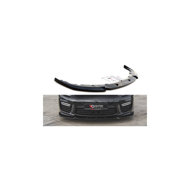 Добавка за предна броня/лип спойлер V.1 Porsche Panamera Turbo 970 Facelift - Maxton Design