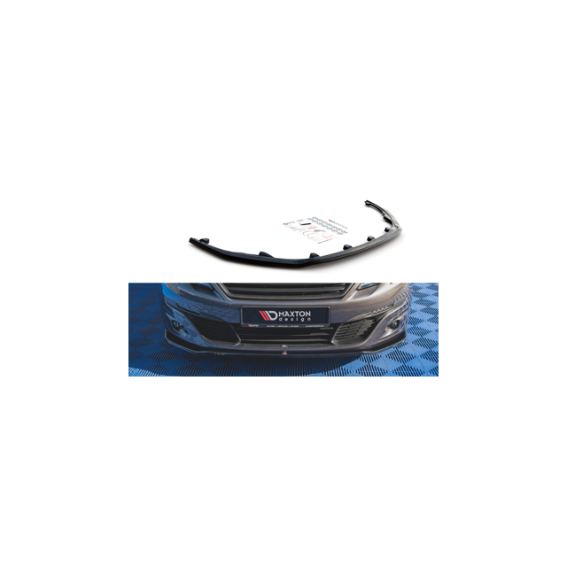 Добавка за предна броня/лип спойлер V.1 Peugeot 308 Mk2 Лифтинг - Maxton Design