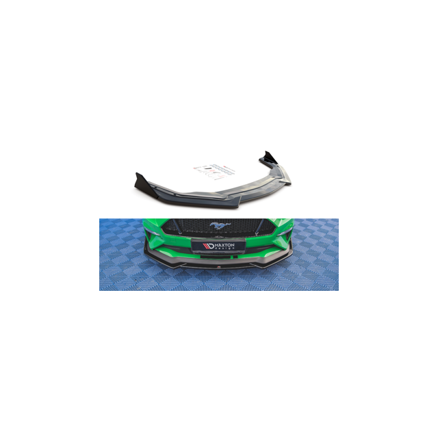 Добавка за предна броня/лип спойлер V.1 + Добавки Ford Mustang GT Mk6 Facelift - Maxton Design