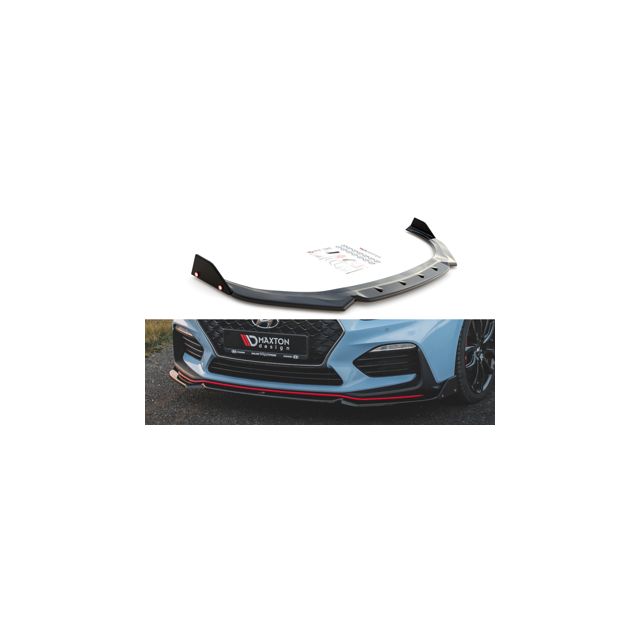 Добавка за предна броня/лип спойлер V.6 + Добавки Hyundai I30 N Mk3 Хечбек/Fastback - Maxton Design