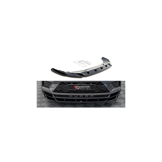 Добавка за предна броня/лип спойлер V.2 Cupra Ateca - Maxton Design