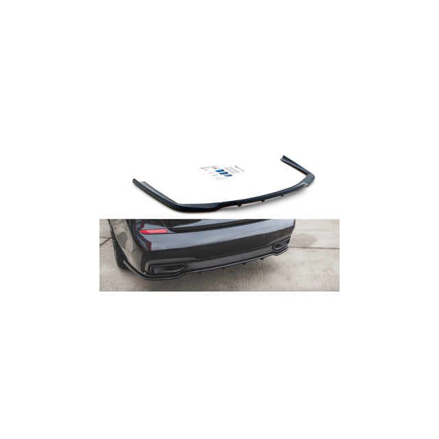 Централна Добавка за задна броня (с вертикални пръти) за BMW 7 M-Pack G11 - Maxton Design