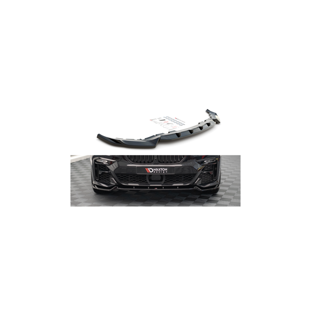 Добавка за предна броня/лип спойлер  V.2 BMW X7 M G07 - Maxton Design