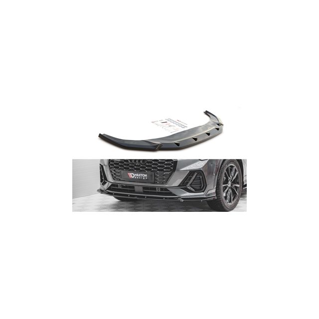 Добавка за предна броня/лип спойлер  V.2 Audi Q3 Sportback S-Line - Maxton Design