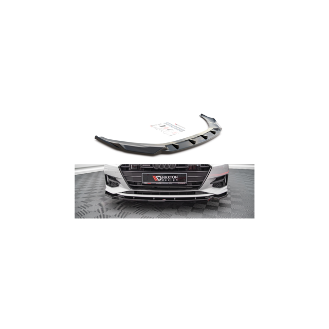 Добавка за предна броня/лип спойлер V.2 Audi A7 C8 - Maxton Design