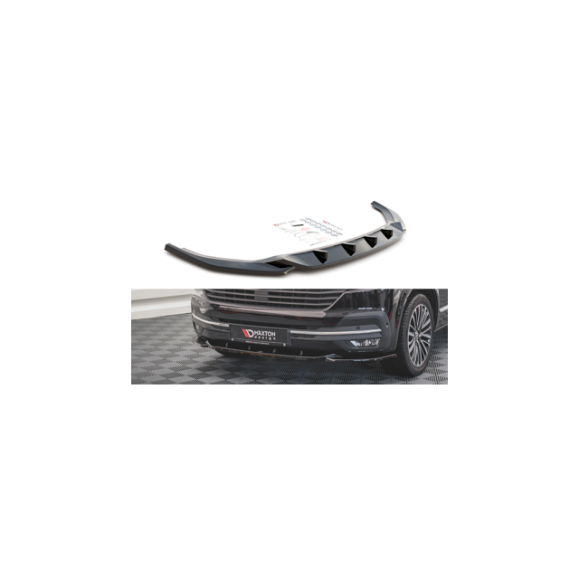 Добавка за предна броня/лип спойлер V.2 Volkswagen T6 Facelift - Maxton Design