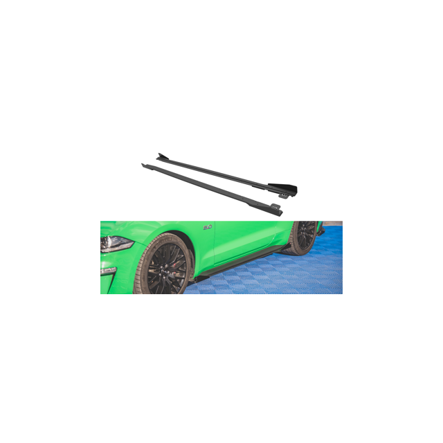 Добавки за прагове Street Pro Side Diffusers v.1 + Добавки Ford Mustang GT Mk6 Facelift - Maxton Design