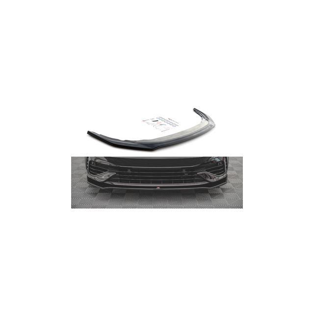 Добавка за предна броня/лип спойлер  V.3 Volkswagen Golf R Mk8 - Maxton Design