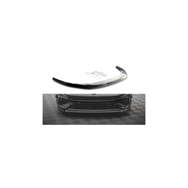 Добавка за предна броня/лип спойлер  V.5 Volkswagen Golf R Mk8 - Maxton Design