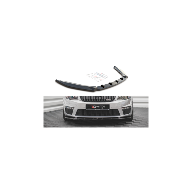 Добавка за предна броня/лип спойлер V.3 Skoda Octavia RS Mk3 - Maxton Design