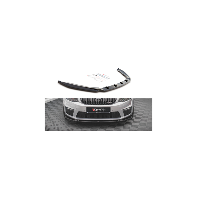 Добавка за предна броня/лип спойлер V.4 Skoda Octavia RS Mk3 - Maxton Design