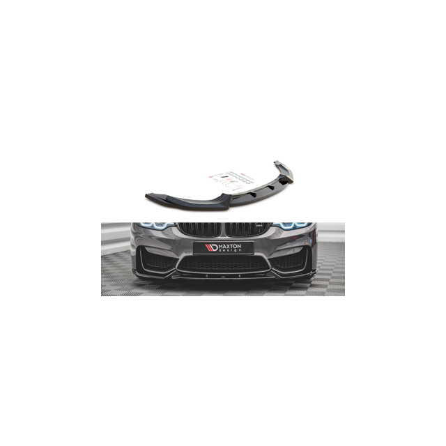 Добавка за предна броня/лип спойлер BMW M4 F82 - Maxton Design