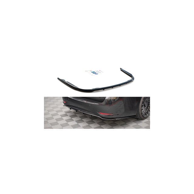 Централна Добавка за задна броня (с вертикални барове) Toyota Avensis Mk3 Facelift - Maxton Design