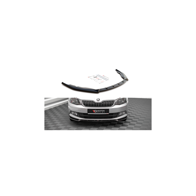 Добавка за предна броня/лип спойлер  V.1 Skoda Fabia Mk3 - Maxton Design