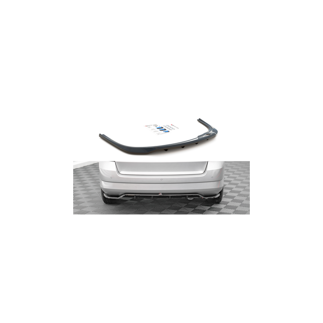 Централна Добавка за задна броня (с вертикални барове) Skoda fabia combi mk3 - Maxton Design