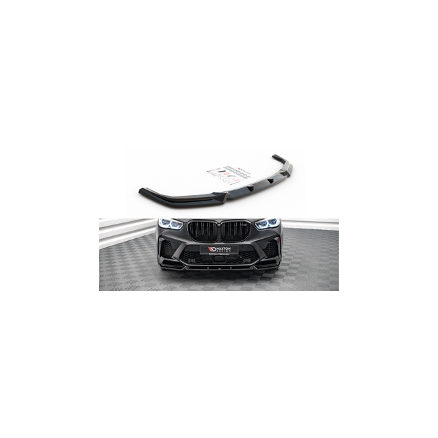 Добавка за предна броня/лип спойлер  V.1 BMW X5M F95 - Maxton Design