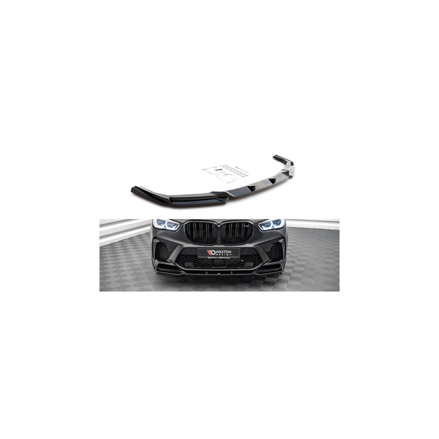 Добавка за предна броня/лип спойлер  V.2 BMW X5M F95 - Maxton Design