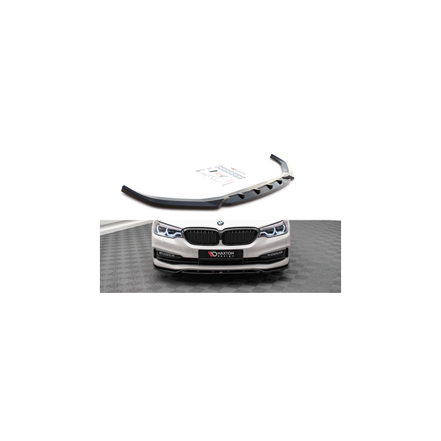 Добавка за предна броня/лип спойлер  V.2 BMW 5 G30 - Maxton Design