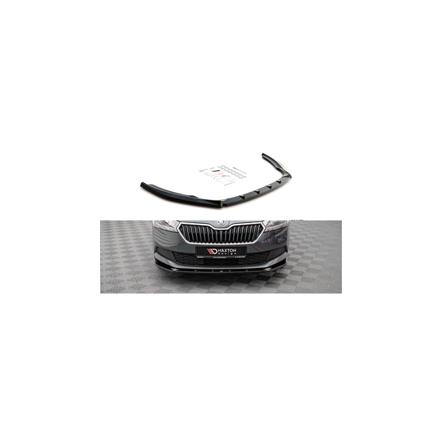 Добавка за предна броня/лип спойлерskoda fabia mk3 фейслифт - Maxton Design