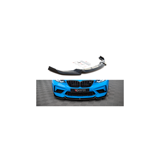 Добавка за предна броня/лип спойлер  V.2 BMW M2 Конкурс F87 - Maxton Design