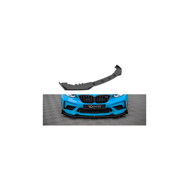 Добавка за предна броня/лип спойлер v.1 + Добавки BMW M2 Конкуренция F87 - Maxton Design