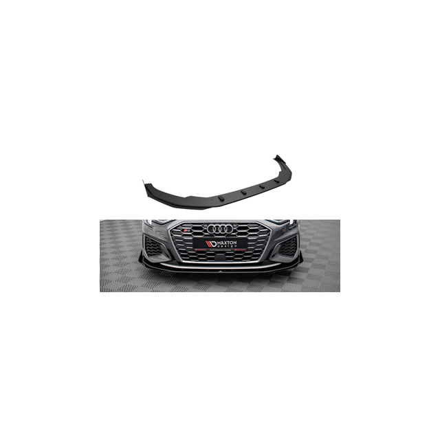 Добавка за предна броня/лип спойлер V.1 + Добавки Audi S3 / A3 S-Line 8y - Maxton Design