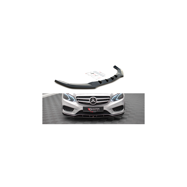 Добавка за предна броня/лип спойлер  V.1 Mercedes-Benz E AMG-Line Sedan W212 Facelift - Maxton Design