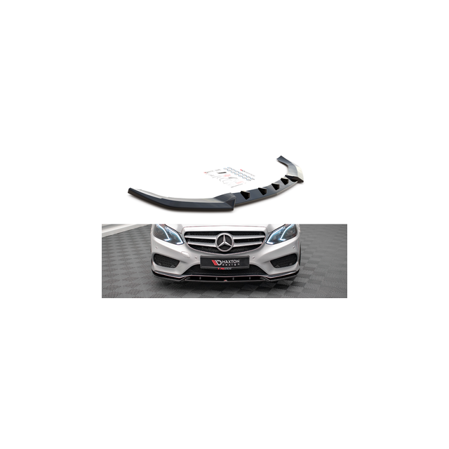 Добавка за предна броня/лип спойлер  V.2 Mercedes-Benz E AMG-Line Sedan W212 Facelift - Maxton Design
