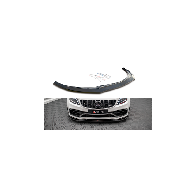 Добавка за предна броня/лип спойлер  V.3 Mercedes-AMG C63 AMG Aero Pack C205 Facelift - Maxton Design
