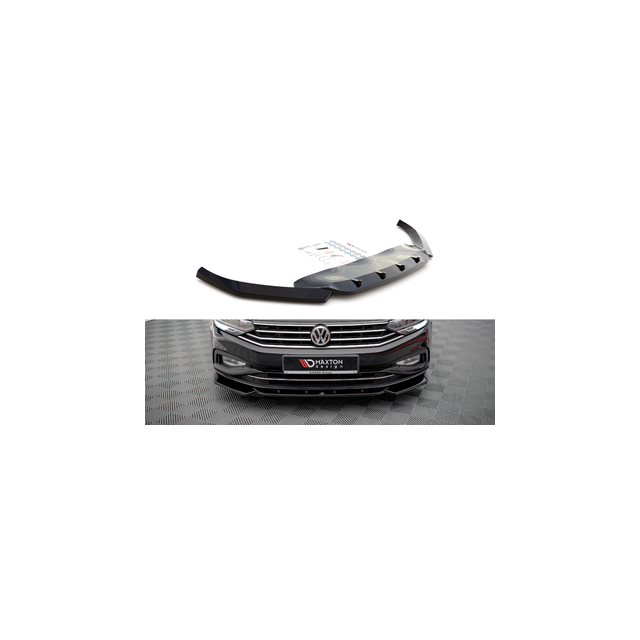 Добавка за предна броня/лип спойлер  V.1 Volkswagen Passat B8 Facelift - Maxton Design