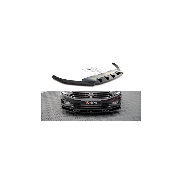 Добавка за предна броня/лип спойлер  V.2 Volkswagen Passat B8 Facelift - Maxton Design
