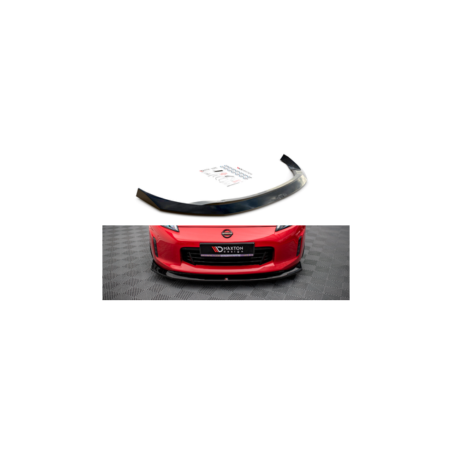 Добавка за предна броня/лип спойлер  V.1 Nissan 370Z Facelift - Maxton Design