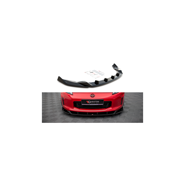 Добавка за предна броня/лип спойлер  V.2 Nissan 370Z Facelift - Maxton Design