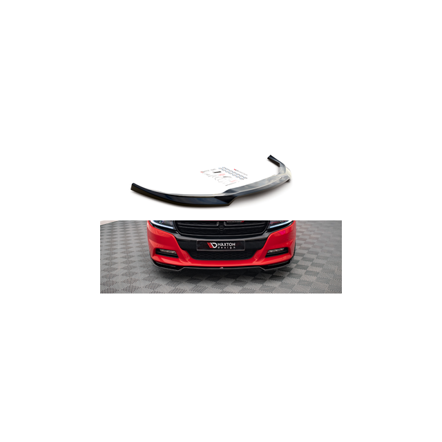 Добавка за предна броня/лип спойлер  V.2 Dodge Charger RT Mk7 Facelift - Maxton Design