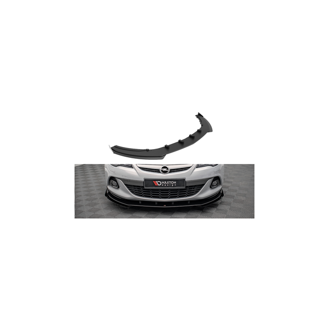 Добавка за предна броня/лип спойлер v.1 + Добавки Opel Astra GTC Opc-Line J - Maxton Design