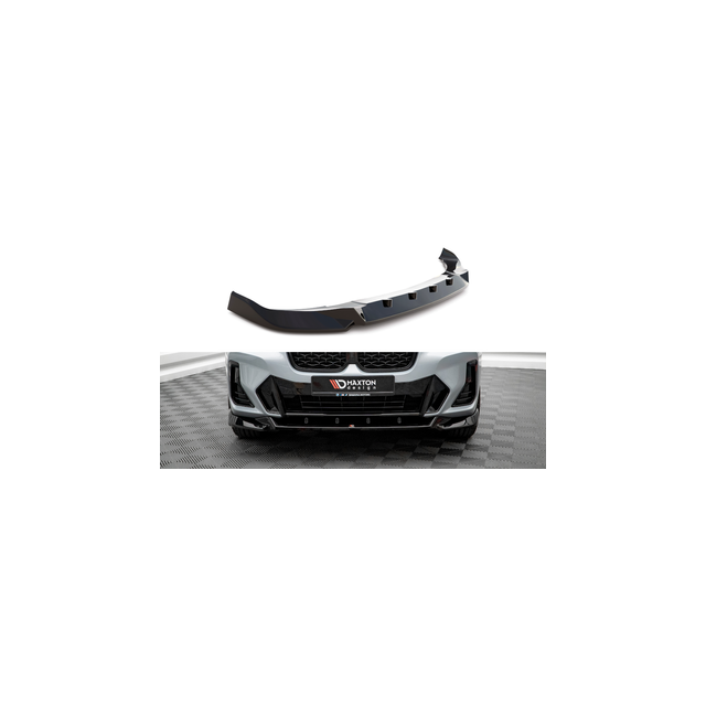 Добавка за предна броня/лип спойлер  V.2 BMW X4 M-Pack G02 Лифтинг на фейслинг - Maxton Design