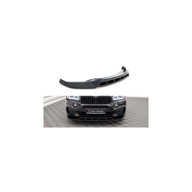 Добавка за предна броня/лип спойлер  V.2 BMW X6 M-Pack F16 - Maxton Design