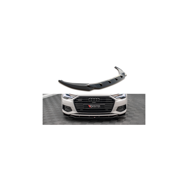 Добавка за предна броня/лип спойлер  V.1 Audi A6 C8 - Maxton Design