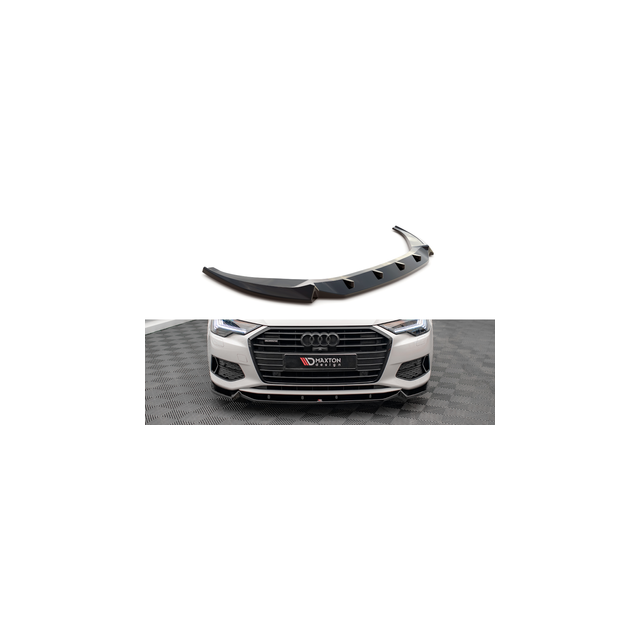 Добавка за предна броня/лип спойлер  V.2 Audi A6 C8 - Maxton Design