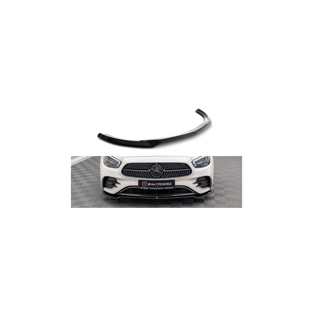 Добавка за предна броня/лип спойлер  V.1 Mercedes-Benz E AMG-Line W213 Facelift - Maxton Design