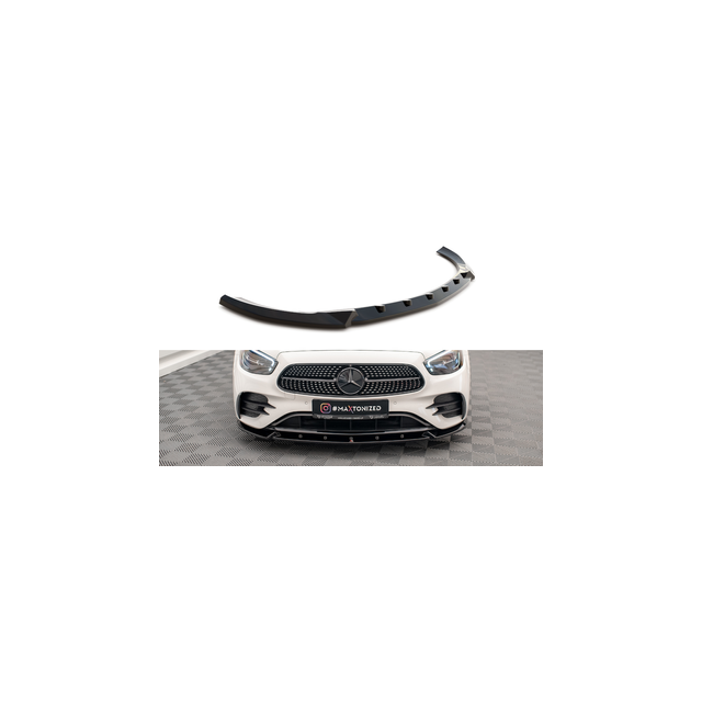 Добавка за предна броня/лип спойлер  V.2 Mercedes-Benz E AMG-Line W213 Facelift - Maxton Design
