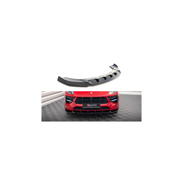 Добавка за предна броня/лип спойлер  V.1 Porsche Macan Mk1 Facelift - Maxton Design
