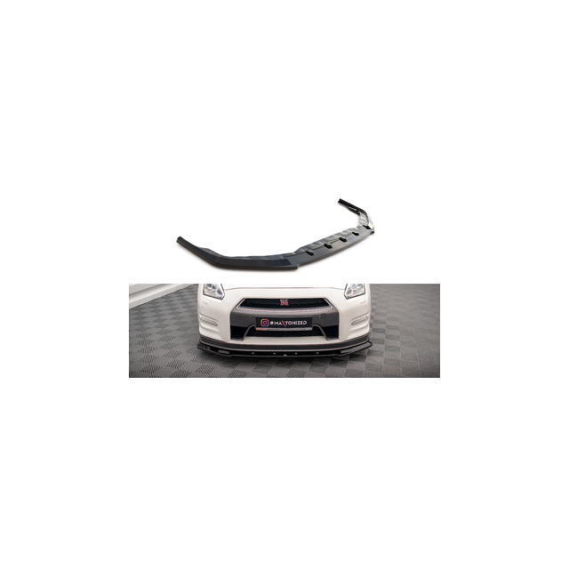 Добавка за предна броня/лип спойлер  Nissan GTR R35 Facelift - Maxton Design