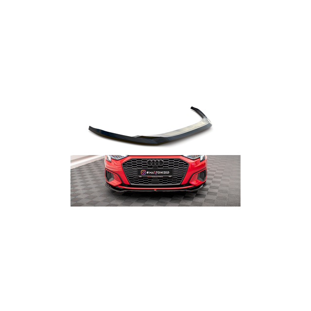 Добавка за предна броня/лип спойлер  V.2 Audi A3 8y - Maxton Design